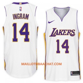 Maillot NBA Los Angeles Lakers Brandon Ingram 14 Nike 2017-18 Blanc Swingman - Homme